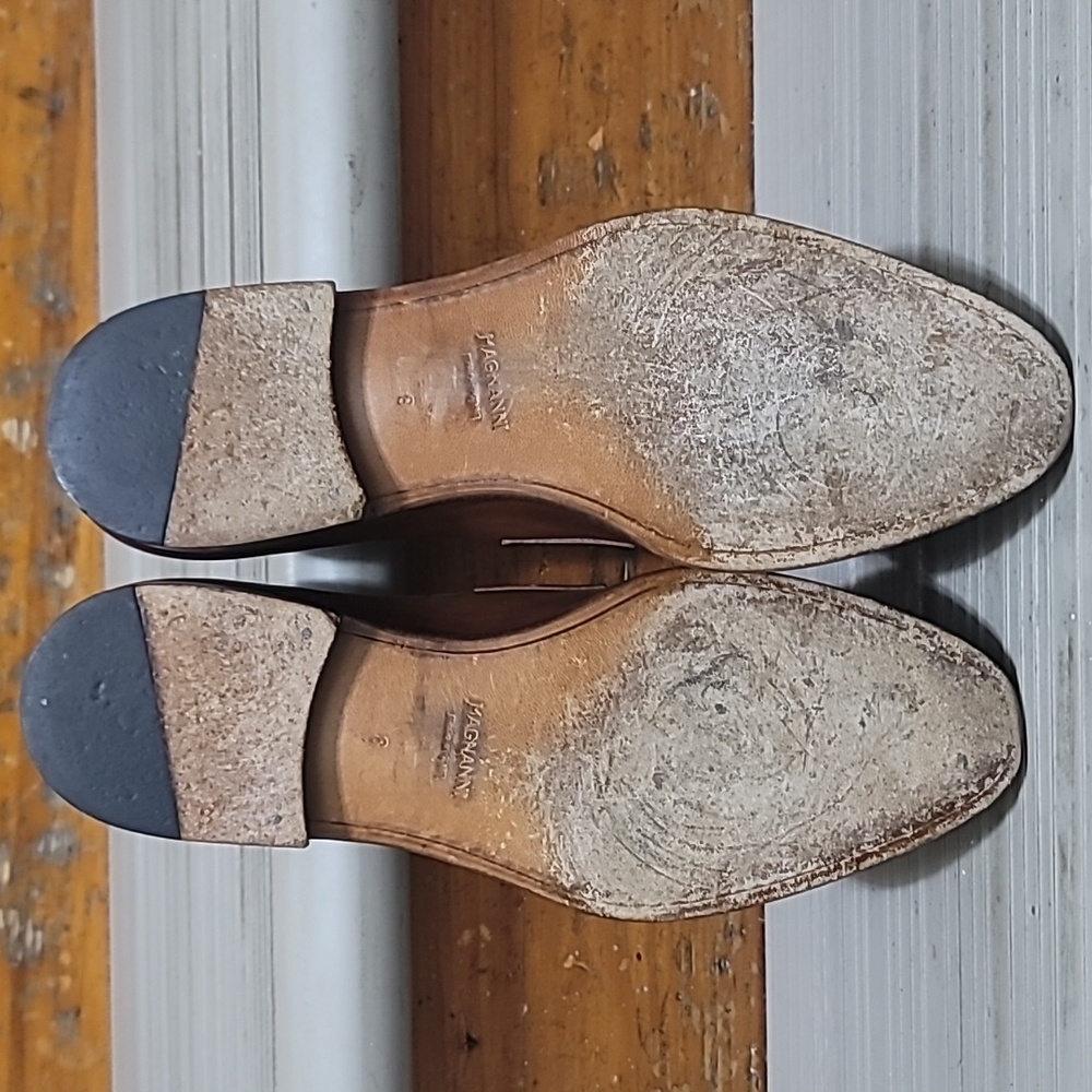 Magnanni Mens Brown Leather Loafers 8M. - Picture 9 of 14